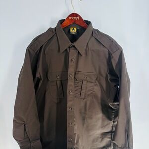 Propper Public Safety Work Uniform Long Sleeve Tactical Shirt Brown‎ Size 2XL